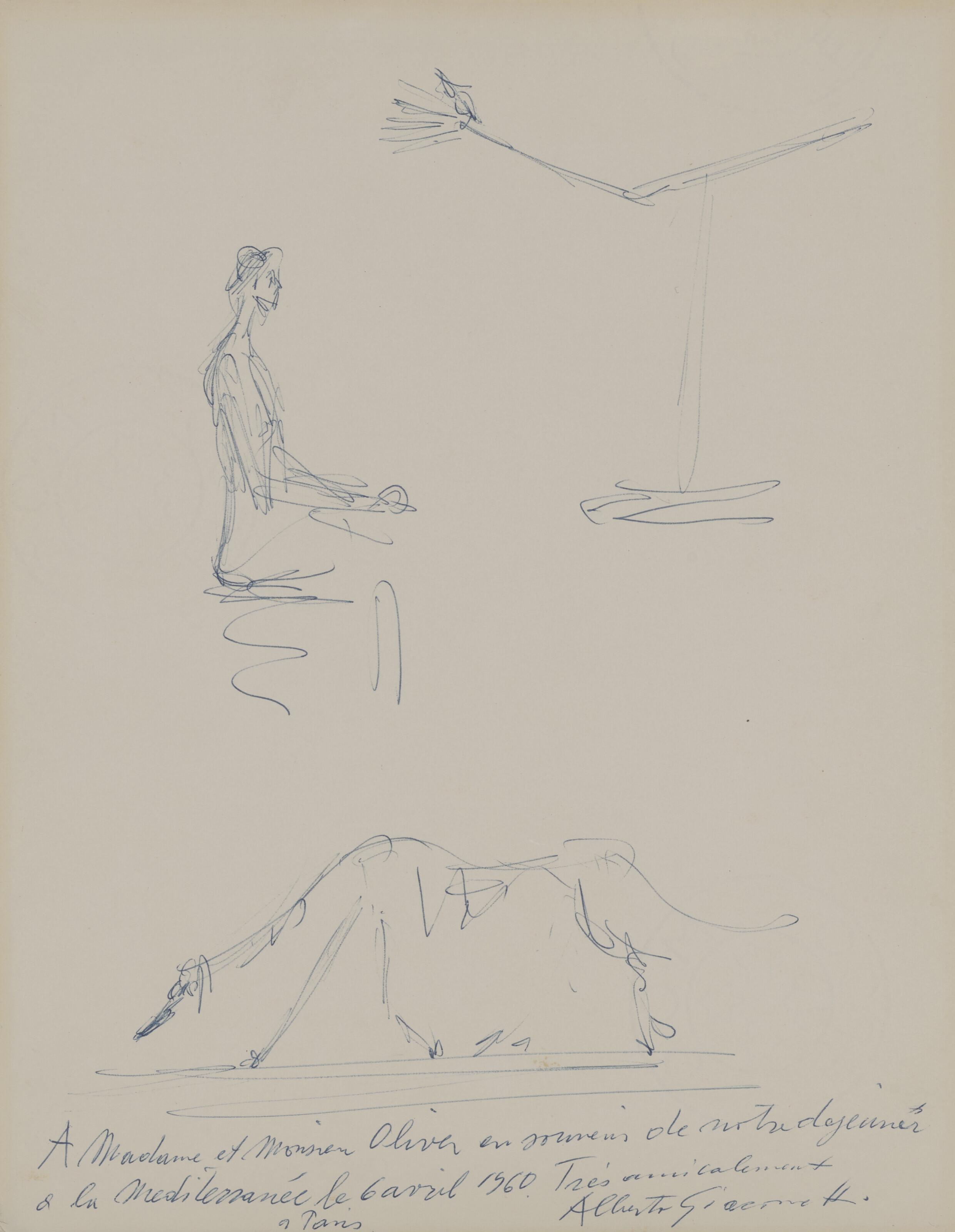 Alberto Giacometti - La Main, Femme assise de profil et Le chien