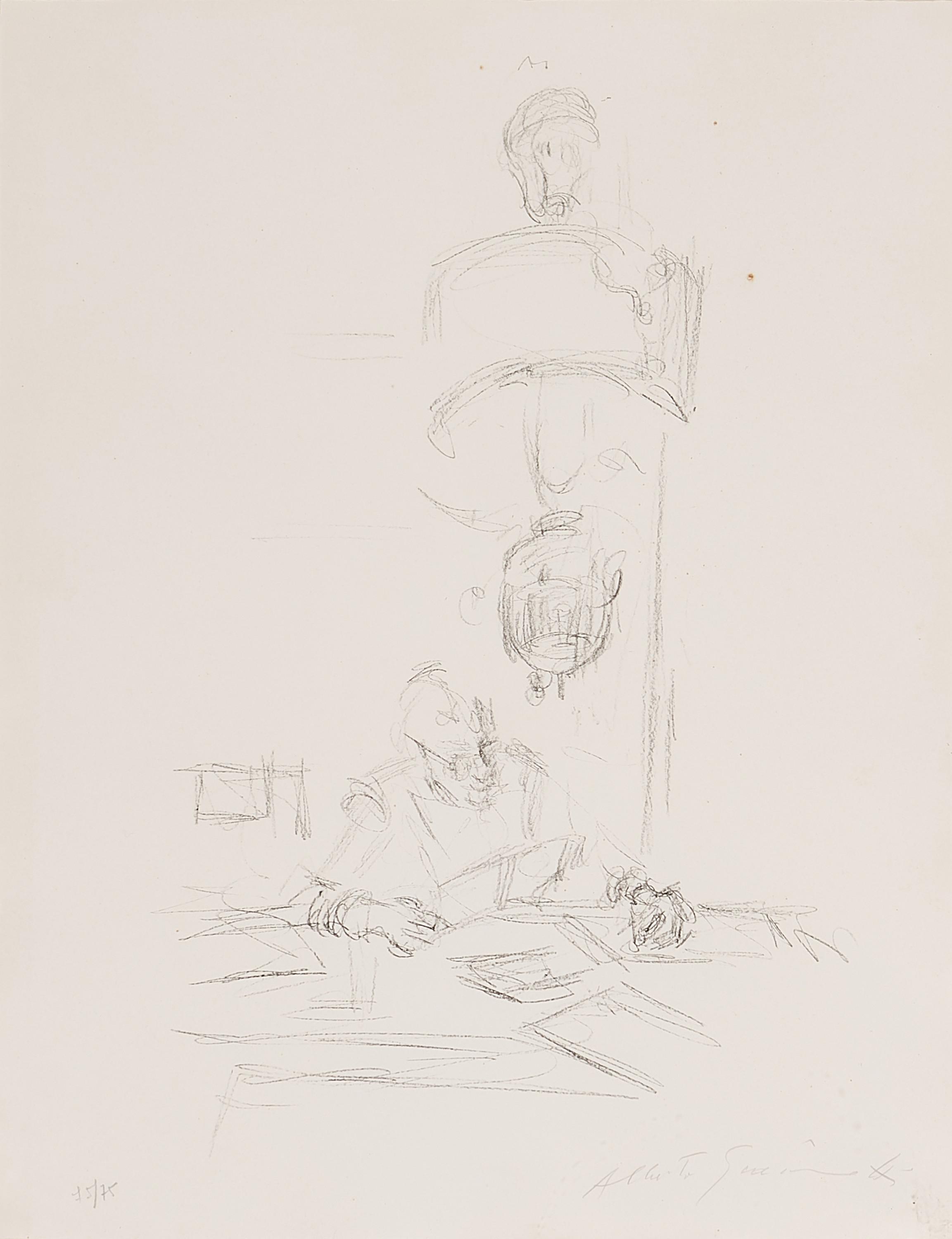 Alberto Giacometti - La mère de l\'artiste lisant sous la lampe à Stampa I.