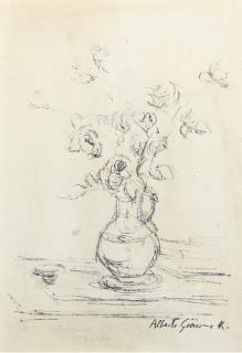 Alberto Giacometti - Menu Fondation Maeght 8 Juillet 1978 (not in L.)