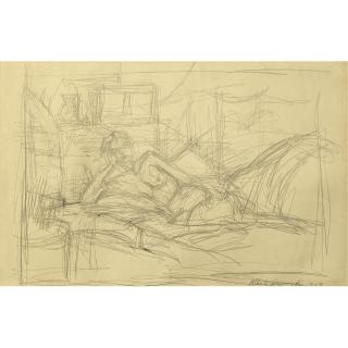 Alberto Giacometti - Nu Allongé (Annette In The Bedroom, Rue Hippolyte Maindron)