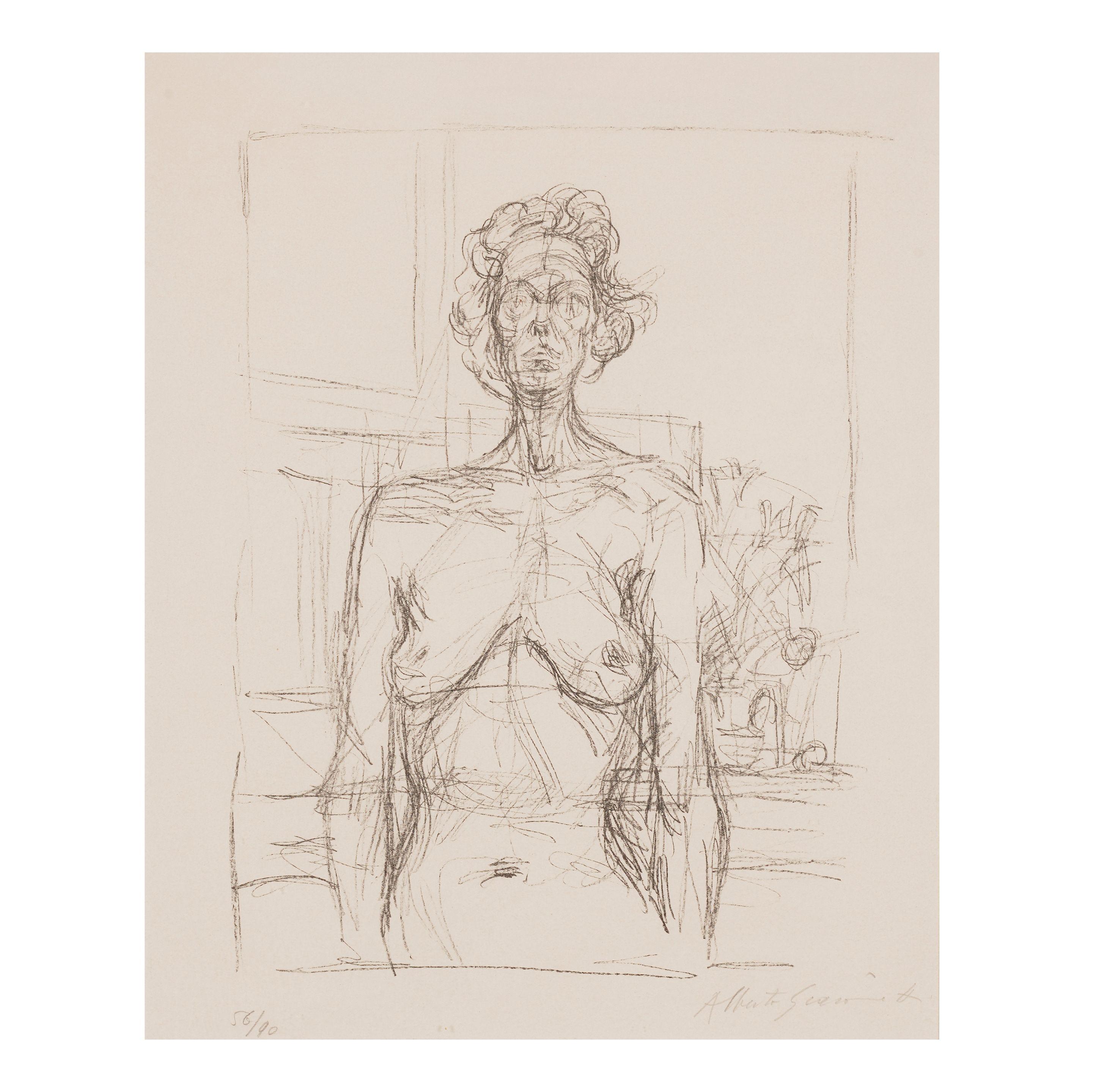 Alberto Giacometti - Nude with Flowers