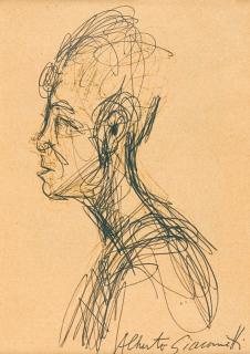 Alberto Giacometti - Portait de Caroline (recto); Vue d\'une rue (verso)