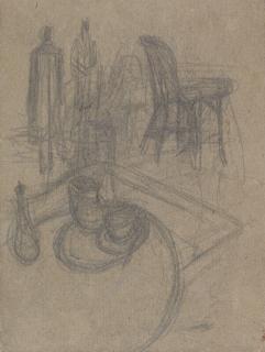 Alberto Giacometti - Scène De Café Avec Personnages