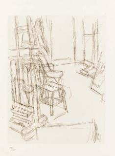Alberto Giacometti - Studio with the easel (Lust 72)