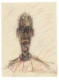 Alberto Giacometti - Tête (recto); Tête de femme (verso)