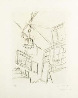 Alberto Giacometti - View from the bed, with Lampshade (Lust 74)