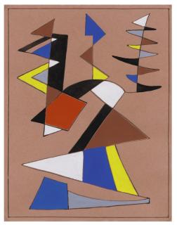 Alberto Magnelli - Composition Sur Fond Rose