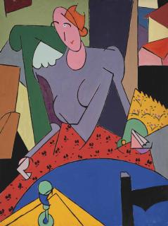 Alberto Magnelli - Donna alla poltrona verde