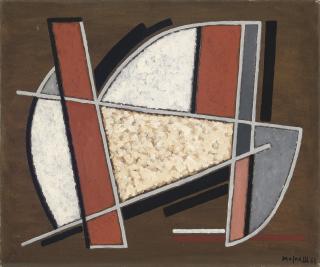 Alberto Magnelli - Sur fond sienne no. 1