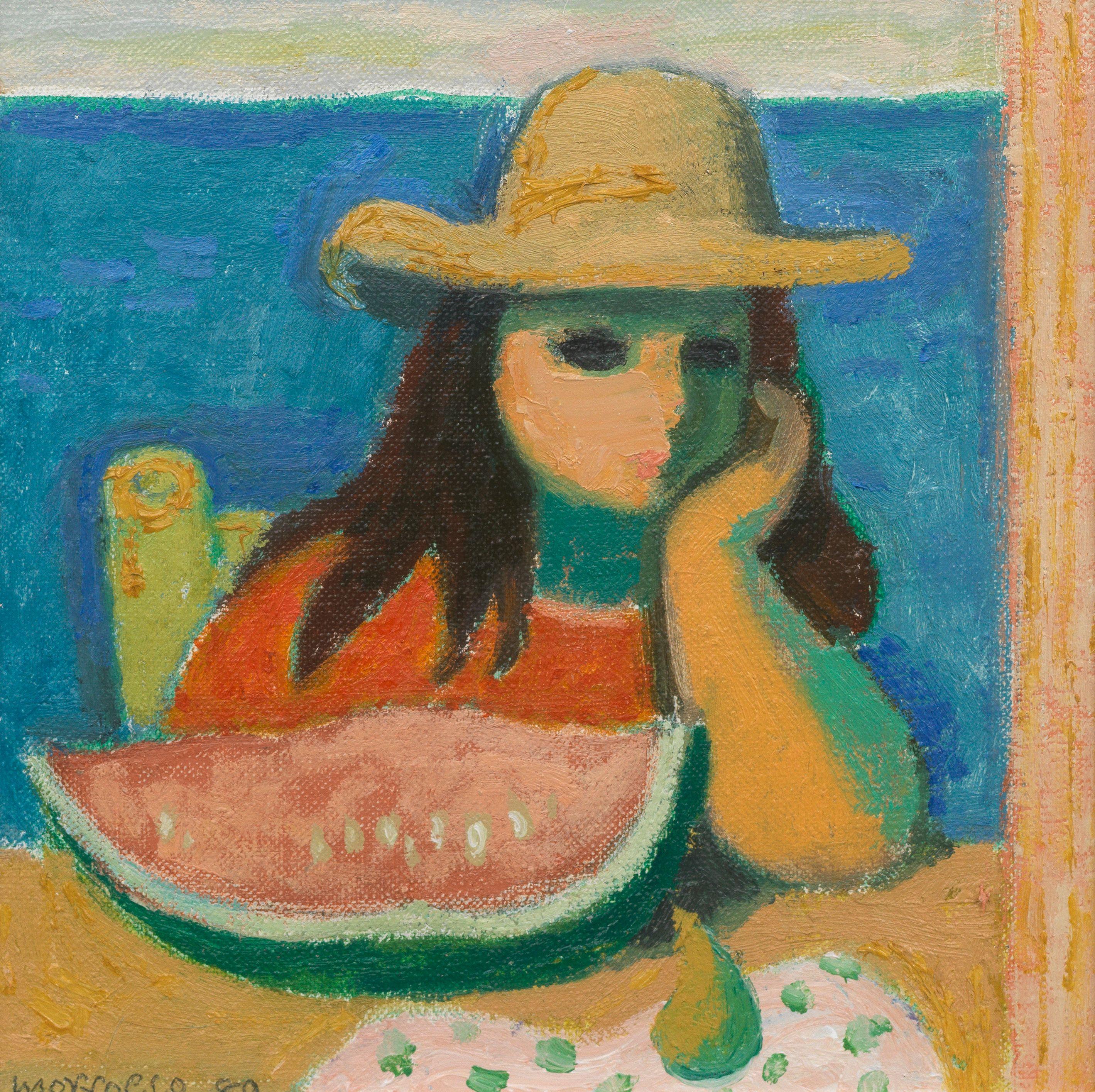 Alberto Morrocco OBE RSA RSW RP RGI LLD D Univ - \'Child by the Sea\'