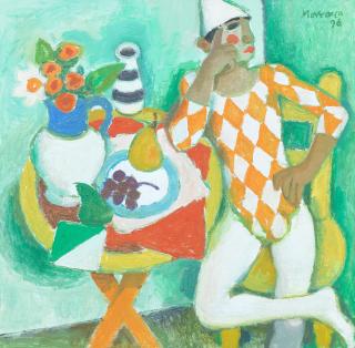 Alberto Morrocco OBE RSA RSW RP RGI LLD D Univ - Clown Contemplating