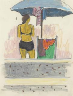 Alberto Morrocco, R.S.A., R.S.W. - Under The Parasol