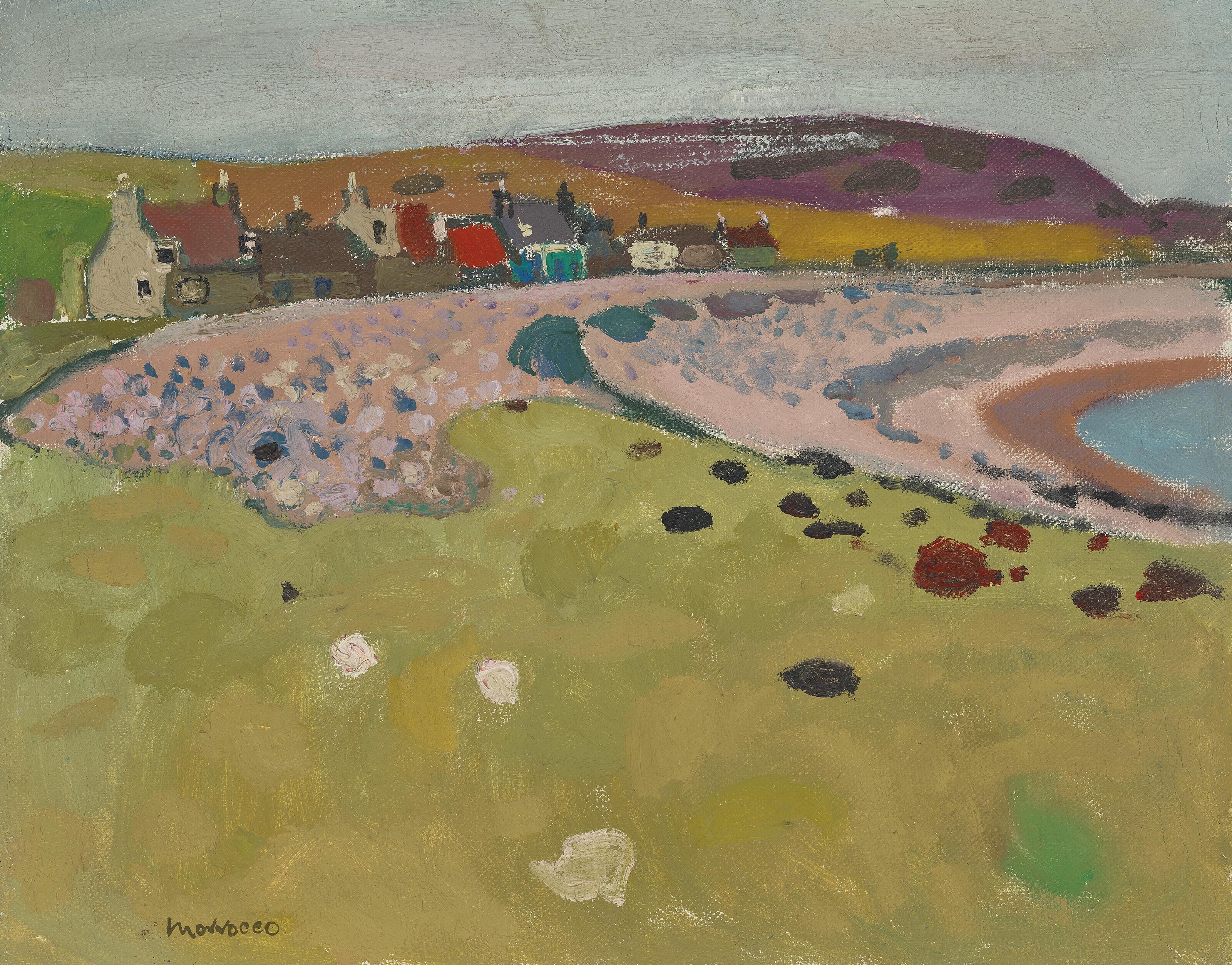 Alberto Morrocco, R.S.A. - Aberdeen, the Bay at Gourdon