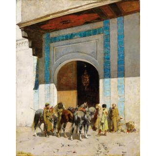 Alberto Pasini - A L\'Entrée De La Mosquée