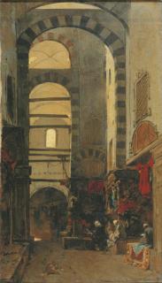 Alberto Pasini - A quiet afternoon at the bazar
