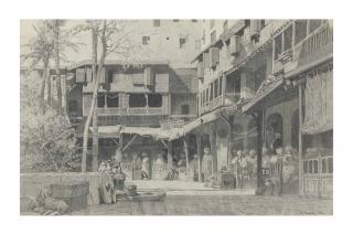 Alberto Pasini - At the Café in Khan el-Khalili, Cairo