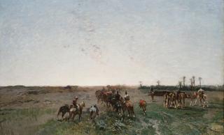 Alberto Pasini - Carovana di persiani in marcia