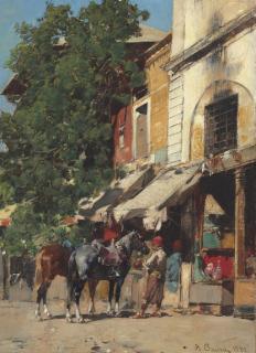 Alberto Pasini - In The Marketplace, Istanbul