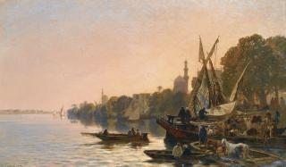 Alberto Pasini - Italian a Ferry On The Nile