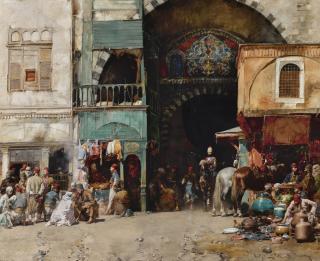 Alberto Pasini - Italianmarket In Constantinople