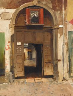 Alberto Pasini - Porta con custodia della Madonna