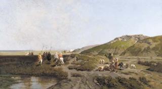 Alberto Pasini - Retreat after the drink, Tripoli