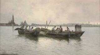 Alberto Prosdocimi - Fishermen moored on the Venetian Lagoon
