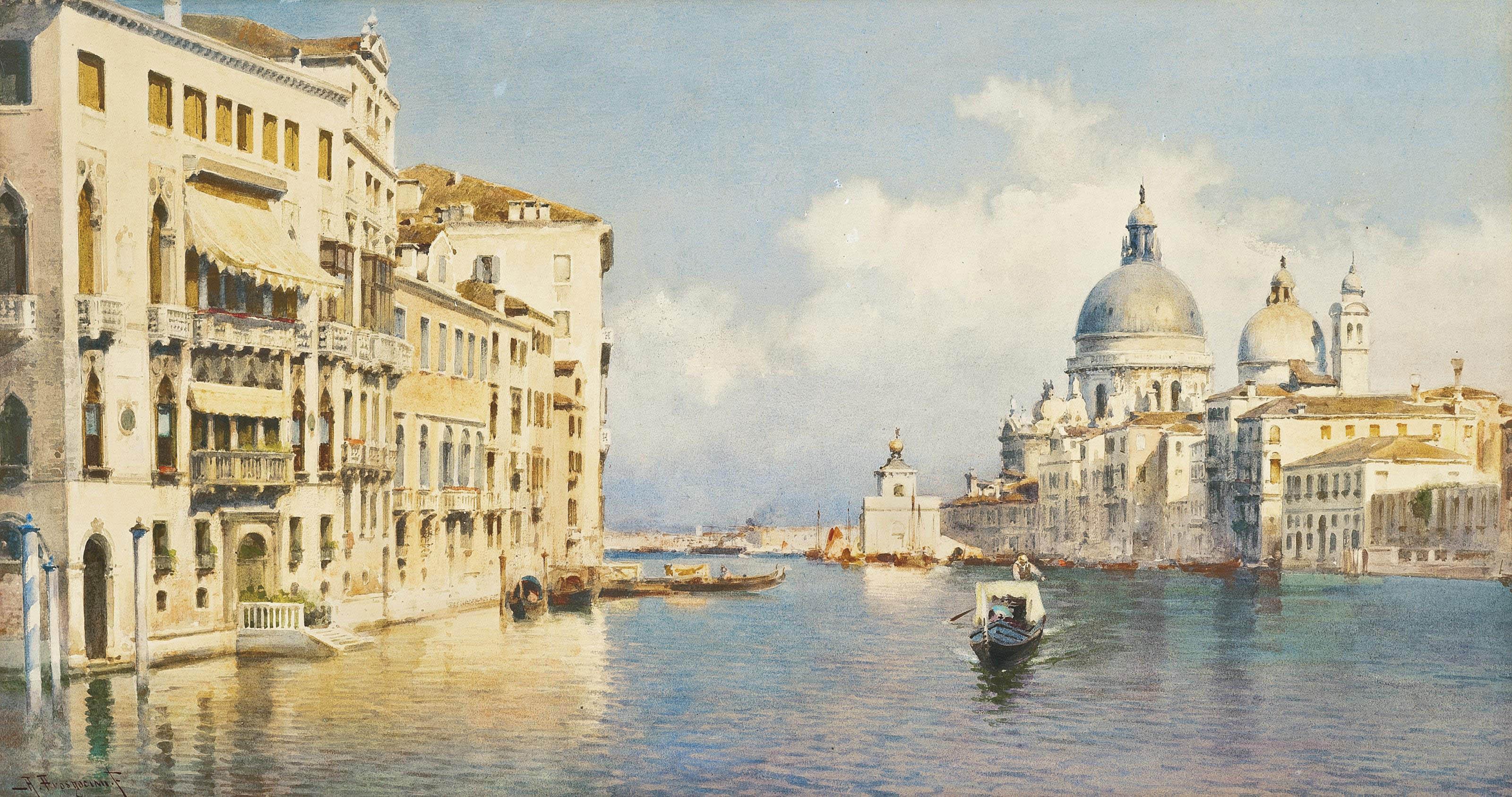 Alberto Prosdocimi - The Grand Canal before Santa Maria della Salute