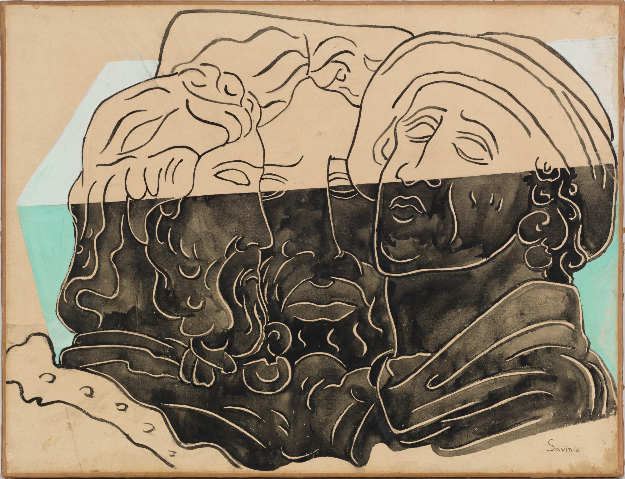 Alberto Savinio - Senza titolo - Les philosophes