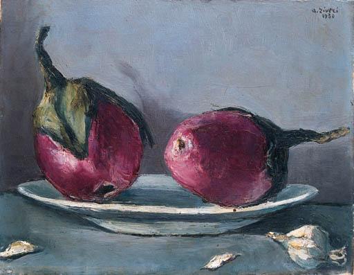 Alberto Ziveri - Natura morta con melanzane