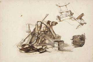 Albertus Brondgeest - Studies of derelict farm equipment