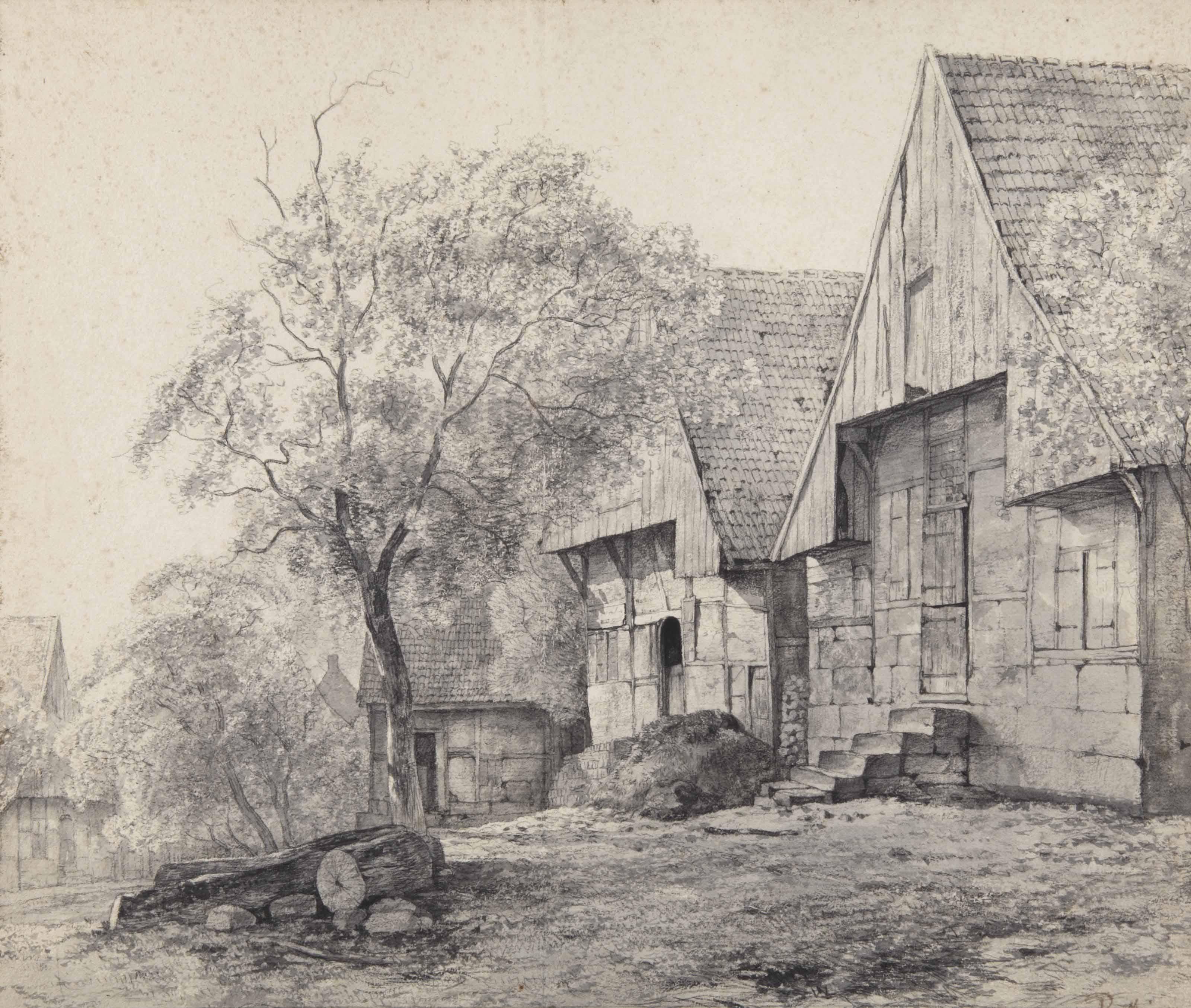 Albertus Brondgeest - View of the village of Bentheim