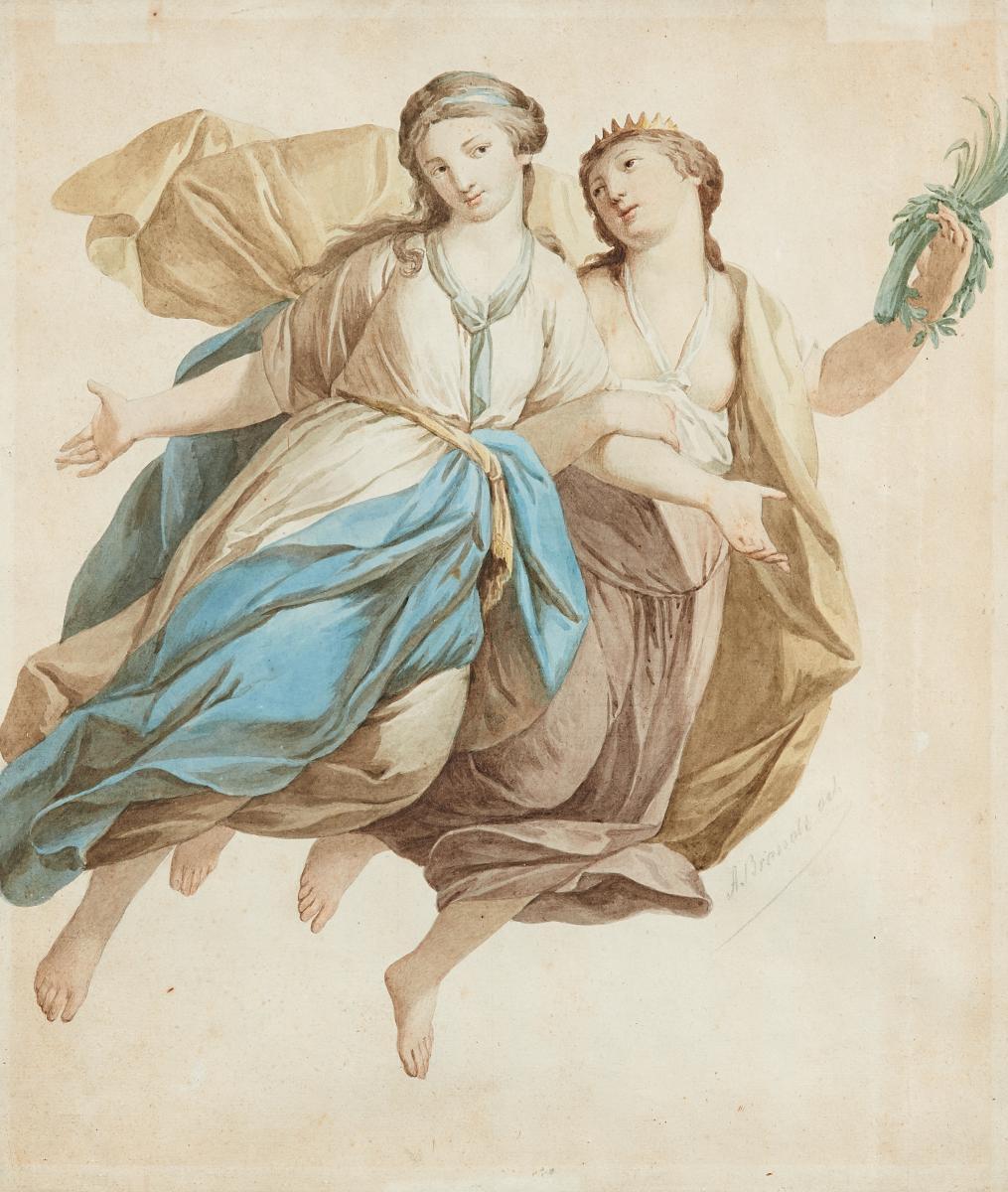 Albertus Jonas Brandt - Zwei Aquarelle