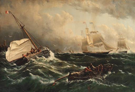 Albertus Van Beest - Dutch fishing vessels bringing in the catch