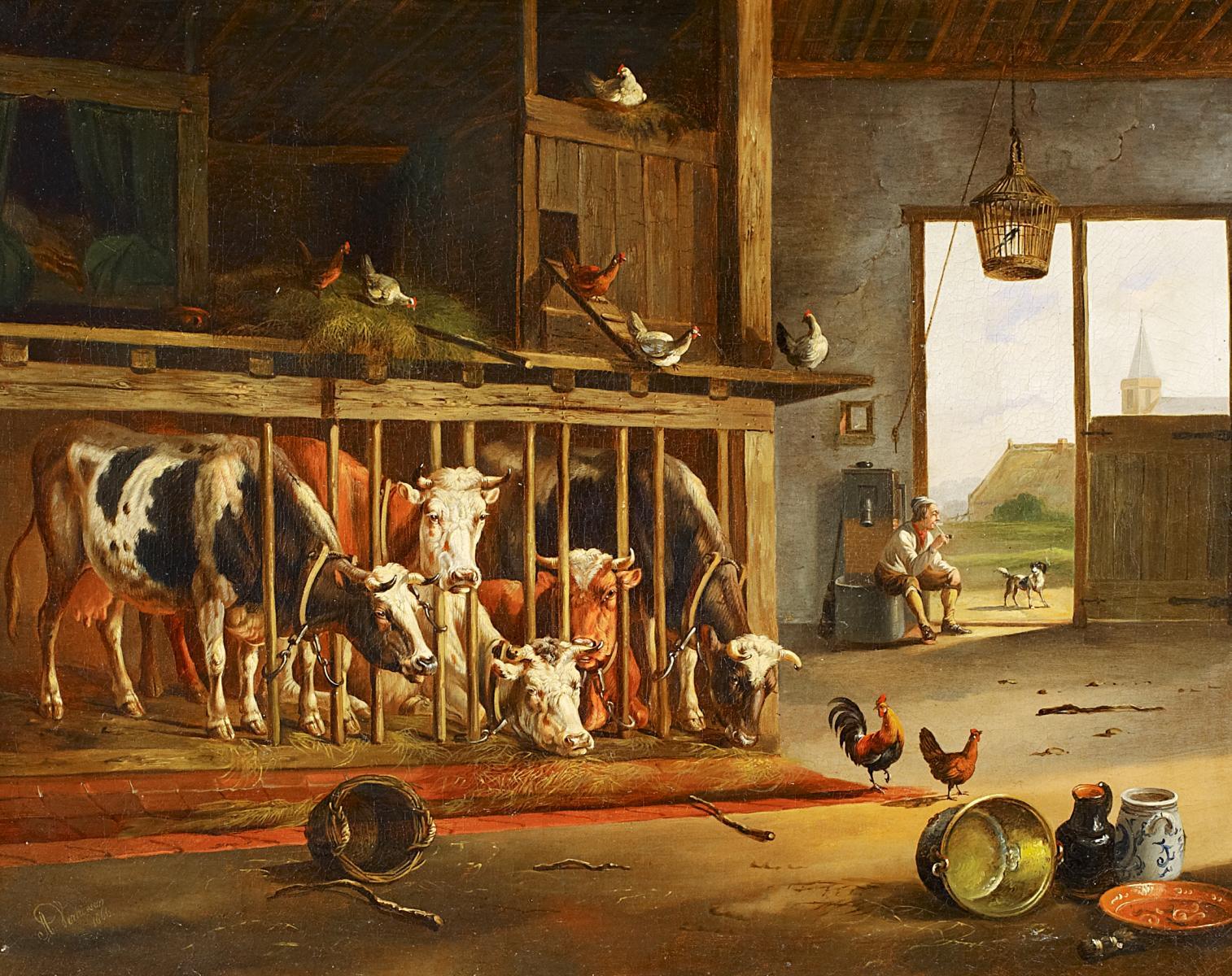 Albertus Verhoesen - Im Stall