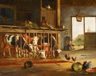 Albertus Verhoesen - Im Stall