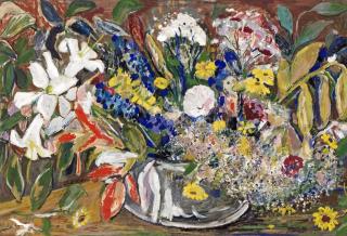 Albin Amelin - Blomsterstilleben med liljor