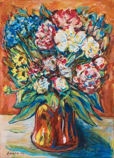 Albin Amelin - Flowers in vase
