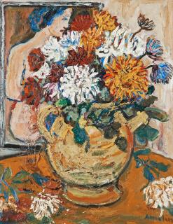 Albin Amelin - Model and flowers