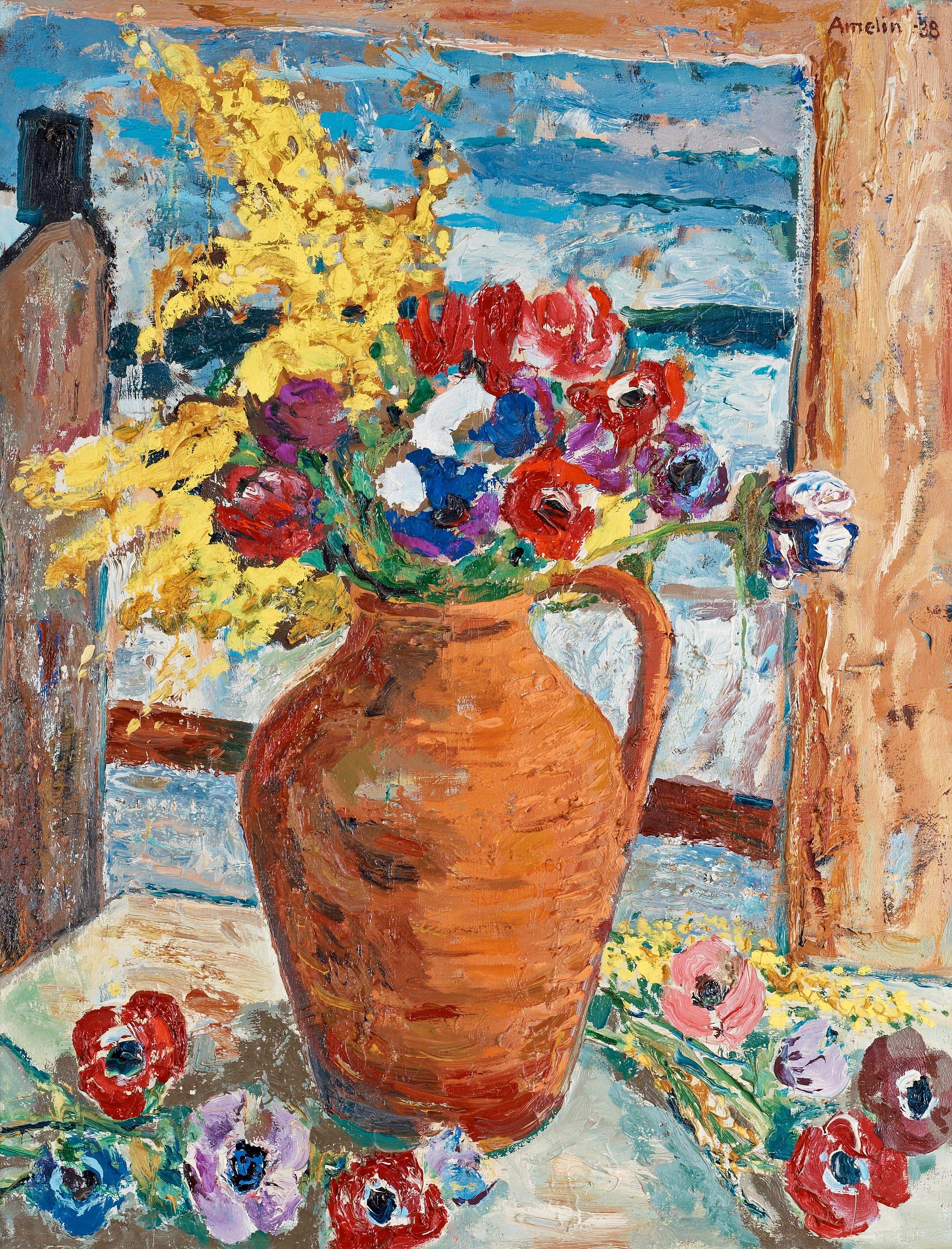 Albin Amelin - Motif from the studio (flower jar)