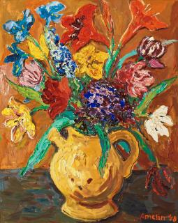 Albin Amelin - Still life with flowers