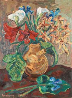 Albin Amelin - Still life with flowers