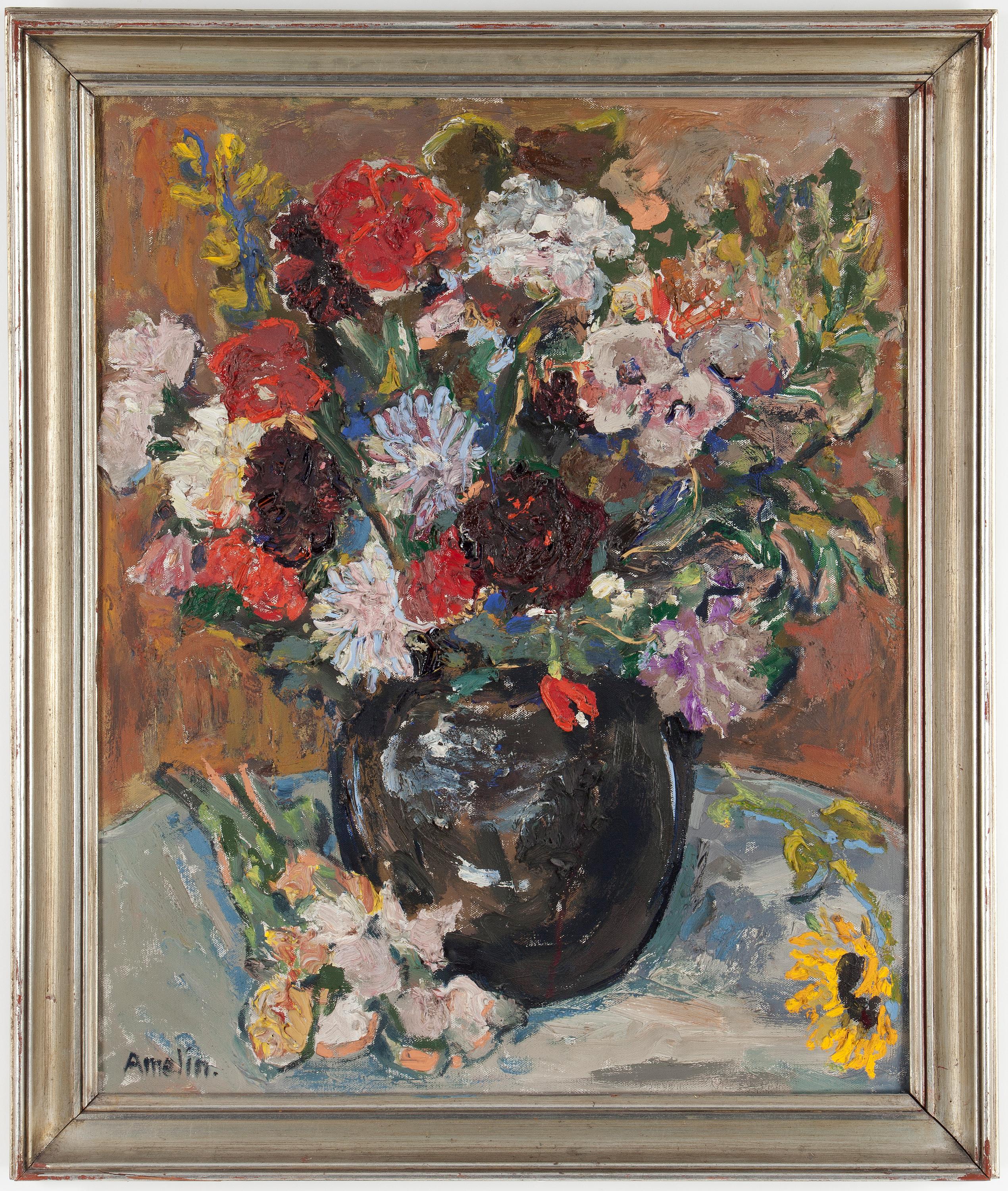 Albin Amelin - Still life with flowers