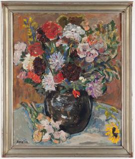 Albin Amelin - Still life with flowers