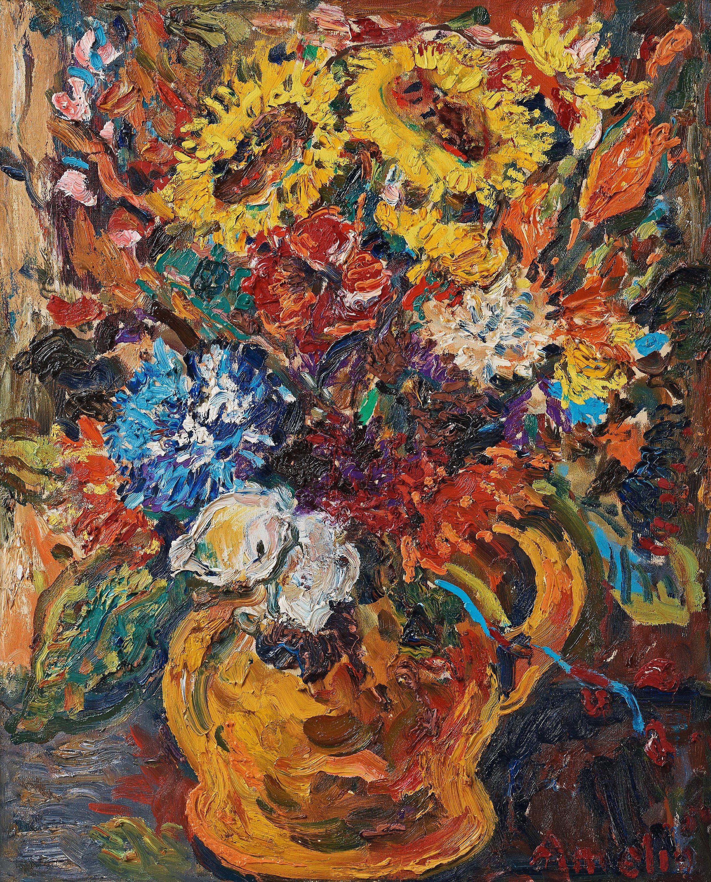 Albin Amelin - Still life with flowers