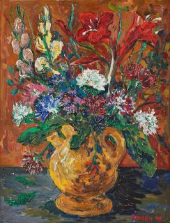 Albin Amelin - Still life with flowers