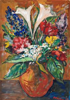 Albin Amelin - Still life with flowers