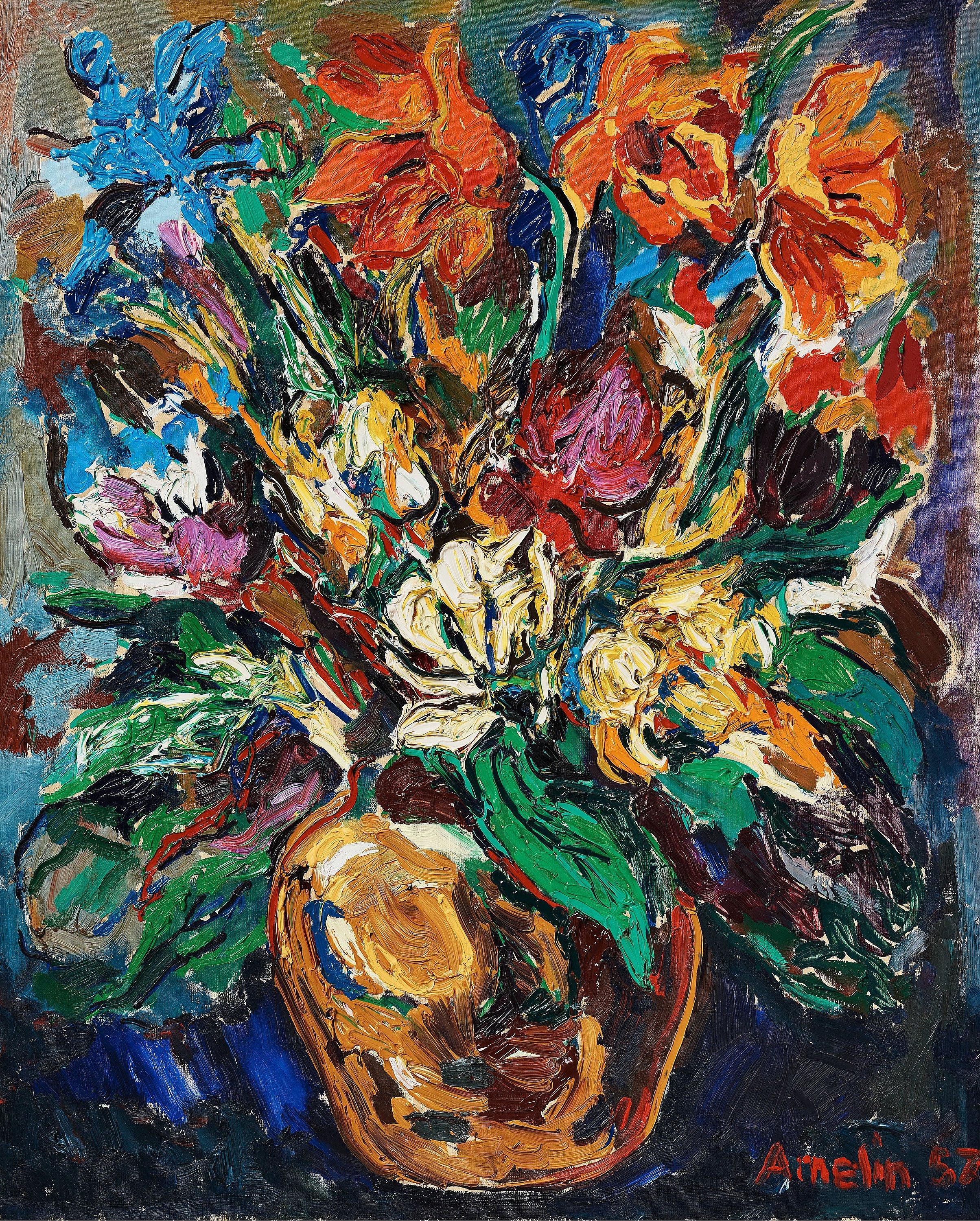 Albin Amelin - Still life with flowers.