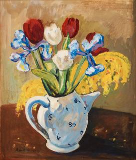 Albin Amelin - Still life with flowers.