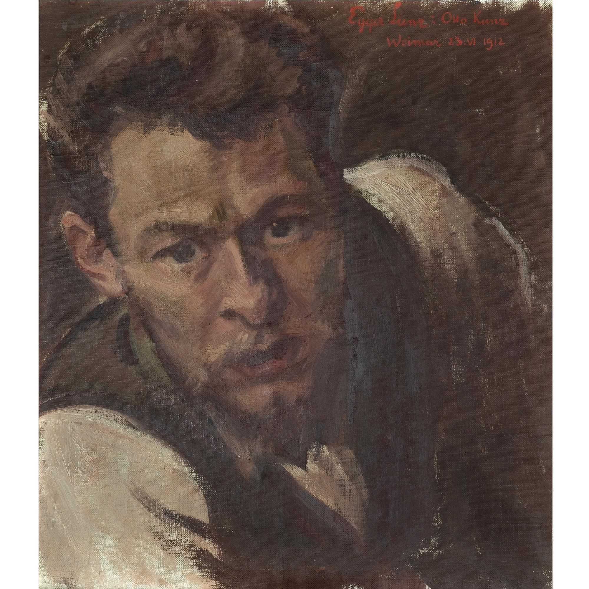 Albin Egger-Lienz - Austrian Bildnis Otto Kunz (Portrait Of Otto Kunz)
